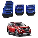 Oshotto 3 Pcs Non-Slip Manual CS-373 Car Pedals Kit Sports Pad Covers Set Compatible with Mahindra XUV-500 (Blue)
