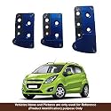 Oshotto 3 Pcs Non-Slip Manual CS-036 Car Pedals Kit Pad Covers Set Compatible with Chevrolet Beat (Blue)