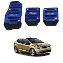 Oshotto 3 Pcs Non-Slip Manual CS-373 Car Pedals Kit Sports Pad Covers Set Compatible with Tata Altroz (Blue)