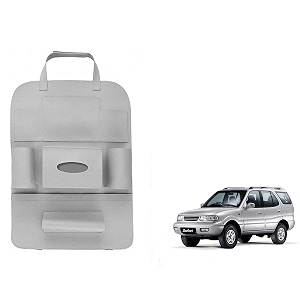 oshotto car backseat storage organizer phone holdermulti-pocket for bottles tissue boxeskids toy storage and great travel accessory compatible with tata safari grey