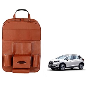 oshotto car backseat storage organizer phone holdermulti-pocket for bottles tissue boxeskids toy storage and great travel accessory compatible with honda wrv beige