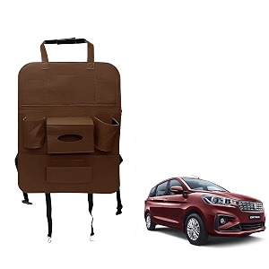 oshotto car backseat storage organizer phone holdermulti-pocket for bottles tissue boxeskids toy storage and great travel accessory compatible with maruti suzuki ertiga 2018-2026 brown