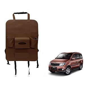 oshotto car backseat storage organizer phone holdermulti-pocket for bottles tissue boxeskids toy storage and great travel accessory compatible with mahindra xyloquanto brown
