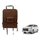 Oshotto Car Backseat Storage Organizer Phone Holder,Multi-Pocket for Bottles, Tissue Boxes,Kids Toy Storage and Great Travel Accessory Compatible with Toyota Innova Crysta (Brown)