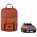 Oshotto Car Backseat Storage Organizer Phone Holder,Multi-Pocket for Bottles, Tissue Boxes,Kids Toy Storage and Great Travel Accessory Compatible with Renault Duster (Tan)