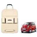 Oshotto Car Backseat Storage Organizer Phone Holder,Multi-Pocket for Bottles, Tissue Boxes,Kids Toy Storage and Great Travel Accessory Compatible with Tata Nano (Brown)
