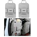 Oshotto Car Backseat Storage Organizer Phone Holder,Multi-Pocket for Bottles, Tissue Boxes,Kids Toy Storage and Great Travel Accessory Compatible with Renault Triber (Set of 2) - Dark Grey