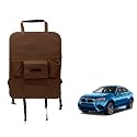 Oshotto Car Backseat Storage Organizer Phone Holder,Multi-Pocket for Bottles, Tissue Boxes,Kids Toy Storage and Great Travel Accessory Compatible with BMW X6 (Brown)