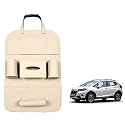 Oshotto Car Backseat Storage Organizer Phone Holder,Multi-Pocket for Bottles, Tissue Boxes,Kids Toy Storage and Great Travel Accessory Compatible with Honda WRV (Beige)
