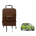 Oshotto Car Backseat Storage Organizer Phone Holder,Multi-Pocket for Bottles, Tissue Boxes,Kids Toy Storage and Great Travel Accessory Compatible with Chevrolet Beat (Brown)
