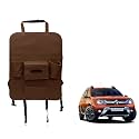Oshotto Car Backseat Storage Organizer Phone Holder,Multi-Pocket for Bottles, Tissue Boxes,Kids Toy Storage and Great Travel Accessory Compatible with Renault Duster (Brown)