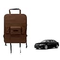 Oshotto Car Backseat Storage Organizer Phone Holder,Multi-Pocket for Bottles, Tissue Boxes,Kids Toy Storage and Great Travel Accessory Compatible with Audi A4 (Brown)