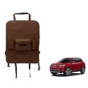 Oshotto Car Backseat Storage Organizer Phone Holder,Multi-Pocket for Bottles, Tissue Boxes,Kids Toy Storage and Great Travel Accessory Compatible with Mahindra Xuv-300 (Brown)
