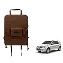 Oshotto Car Backseat Storage Organizer Phone Holder,Multi-Pocket for Bottles, Tissue Boxes,Kids Toy Storage and Great Travel Accessory Compatible with Mahindra Verito/Verito Vibe (Brown)