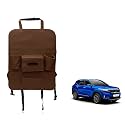 Oshotto Car Backseat Storage Organizer Phone Holder,Multi-Pocket for Bottles, Tissue Boxes,Kids Toy Storage and Great Travel Accessory Compatible with Kia Seltos (Brown)
