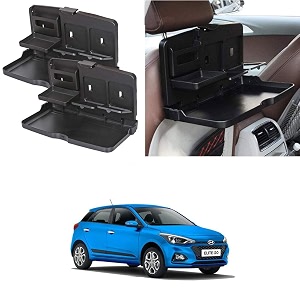 oshotto ft-02 car backseat food travel dining meal amp snaks tray amp cup holder compatible with hyundai i20 active 2015-2026 black - 1 piece