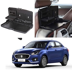 oshotto ft-02 car backseat food travel dining meal amp snaks tray amp cup holder compatible with maruti suzuki dzire black - 1 piece