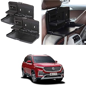oshotto ft-02 car backseat food travel dining meal amp snaks tray amp cup holder compatible with mg hector black - 1 piece