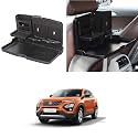 Oshotto (FT-02) Car Backseat Food Travel Dining Meal &amp; Snaks Tray &amp; Cup Holder Compatible with Tata Harrier (Black) - 1 Piece