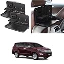 Oshotto (FT-02) Car Backseat Food Travel Dining Meal &amp; Snaks Tray &amp; Cup Holder Compatible with Toyota Innova (Black) - 1 Piece