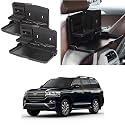 Oshotto (FT-02) Car Backseat Food Travel Dining Meal &amp; Snaks Tray &amp; Cup Holder Compatible with Toyota Urban Cruiser (Black) - Set of 2
