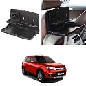 Oshotto (FT-02) Car Backseat Food Travel Dining Meal &amp; Snaks Tray &amp; Cup Holder Compatible with Maruti Suzuki Brezza (Black) - 1 Piece