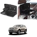 Oshotto (FT-02) Car Backseat Food Travel Dining Meal &amp; Snaks Tray &amp; Cup Holder Compatible with Ford Endeavour (Black) - 1 Piece