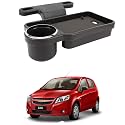 Oshotto (FT-04) Foldable Car Auto Headrest Rear Back Seat Table Drink Food Cup Tray Holder Compatible with Chevrolet Sail - Black