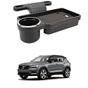 Oshotto (FT-04) Foldable Car Auto Headrest Rear Back Seat Table Drink Food Cup Tray Holder Compatible with Volvo XC40/V40 - Black