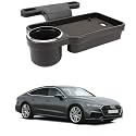 Oshotto (FT-04) Foldable Car Auto Headrest Rear Back Seat Table Drink Food Cup Tray Holder Compatible with Audi A7 - Black