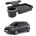 Oshotto (FT-04) Foldable Car Auto Headrest Rear Back Seat Table Drink Food Cup Tray Holder Compatible with Ford Freestyle - Black