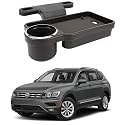 Oshotto (FT-04) Foldable Car Auto Headrest Rear Back Seat Table Drink Food Cup Tray Holder Compatible with Volkswagen Tiguan - Black