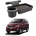 Oshotto (FT-04) Foldable Car Auto Headrest Rear Back Seat Table Drink Food Cup Tray Holder Compatible with Mahindra Xylo/Quanto - Black