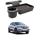 Oshotto (FT-04) Foldable Car Auto Headrest Rear Back Seat Table Drink Food Cup Tray Holder Compatible with Renault Kwid - Black