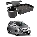 Oshotto (FT-04) Foldable Car Auto Headrest Rear Back Seat Table Drink Food Cup Tray Holder Compatible with Hyundai EON - Black