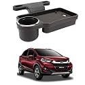 Oshotto (FT-04) Foldable Car Auto Headrest Rear Back Seat Table Drink Food Cup Tray Holder Compatible with Honda WR-V - Black