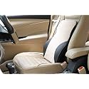 Oshotto Leatherite Finish Lumbar Support for Office Chair | Back Pillow for Car | Memory Foam Orthopedic Cushion - Provides Low Back Support Compatible with Lexus RX (Beige, Black)
