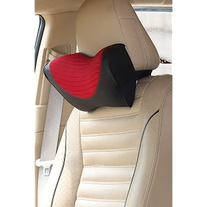 oshotto memory foam nr-05 car neck rest neck support compatible with hyundai creta 2020-2026 black red