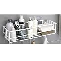 Oslen (Pack of 2 Self-Adhesive Multipurpose Bathroom Rack, Bathroom Shelf Organizer, Wall Mounted Shelf,Bathroom Accessories Set for Home,Bathroom Shelves (Black + White)
