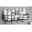 Oslen Self-Adhesive Multipurpose Bathroom Rack, Bathroom Shelf Organizer, Wall Mounted Shelf,Bathroom Accessories Set for Home,Bathroom Shelves (Black)