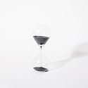 Oslo Hourglass Timer | Colored Durable Glass | Counts Approx 15 Mins | Sand Clock Timer | Vintage Style| Perfect for Gift Home Decor Study Table Desk Office Decoration - Black (Small)