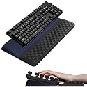 Ospelelf Keyboard Wrist Rest, Ergonomic Memory Foam Wrist Support for Typing &amp; Gaming, Tilted Keyboard Pad, Aesthetic Desk Accessories for Office, Relief for Carpal Tunnel &amp; Wrist Pain, Black Blue
