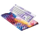 Ospelelf Keyboard Wrist Rest, Ergonomic Memory Foam Wrist Support for Typing & Gaming, Tilted Keyboard Pad, Aesthetic Desk Accessories for Office, Relief for Carpal Tunnel & Wrist Pain, Multicolored