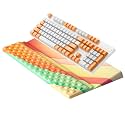 Ospelelf Keyboard Wrist Rest, Ergonomic Memory Foam Wrist Support for Typing & Gaming, Tilted Keyboard Pad, Aesthetic Desk Accessories for Office, Relief for Carpal Tunnel & Wrist Pain, Colorful
