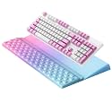 Ospelelf Keyboard Wrist Rest, Ergonomic Memory Foam Wrist Support for Typing &amp; Gaming, Tilted Keyboard Pad, Aesthetic Desk Accessories for Office, Relief for Carpal Tunnel &amp; Wrist Pain, Purple Blue