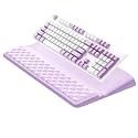 Ospelelf Keyboard Wrist Rest Pad, Comfy Ergonomic Keyboard Stand Riser Holder, Computer Wrist Support Cushion forTyping, Purple