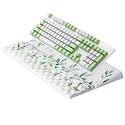Ospelelf Keyboard Wrist Rest Pad Comfy Ergonomic Keyboard Stand Holder Office Desk Accessories Work from Home Essentials Green Leaves Pattern