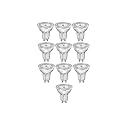 LEDVANCE Osram Pr165036 4.5 Watt Gu10 Led Lamp 230V- Warm White 2700K- Pack of 1