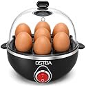 OSTBA Electric Egg Cooker, 7-Egg Boiler for Hard Boiled Eggs, Black