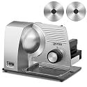 OSTBA Electric Meat Slicer, 160W DC Motor, 0–22mm Dial, 2 Stainless Blades
